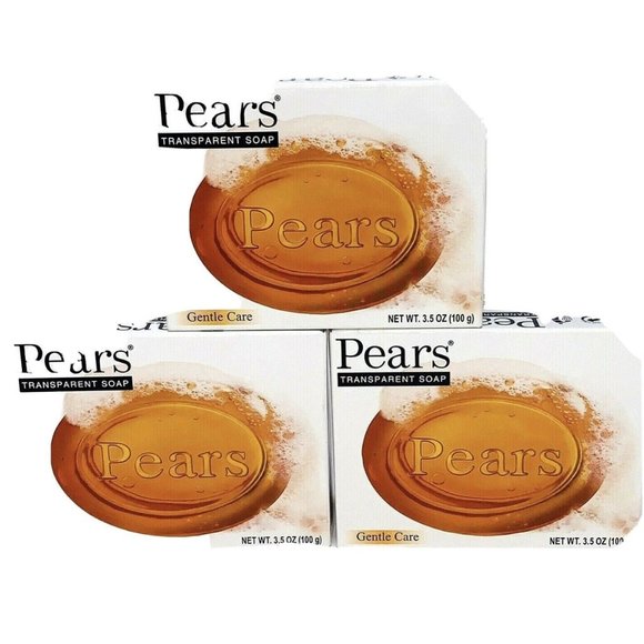 Pears Transparent Glycerin Soap Bars 3-Pack - Amber - Picture 1 of 3